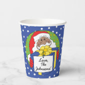 紙カップ"サンタクロースプレゼント" 8oz. 紙コップ (裏面)