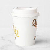 紙カップ – ステップイニシャル、ブラウンズの名前 紙コップ (右)