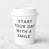 紙カップ – スマイルで一日をスタート 紙コップ (裏面)