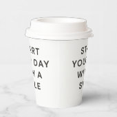 紙カップ – スマイルで一日をスタート 紙コップ (右)