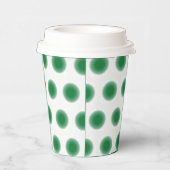紙カップ – 拡散エッジ付き緑のドット 紙コップ (右)