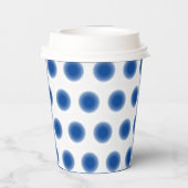 紙カップ – 拡散エッジ付き青いドット 紙コップ (裏面)