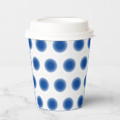 紙カップ – 拡散エッジ付き青いドット 紙コップ (正面)