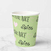 紙カップ"砂糖とスパイス" 8 oz.