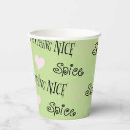 紙カップ"砂糖とスパイス" 8 oz. 紙コップ