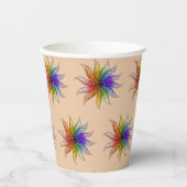 紙カップ – 羽毛カラーホイール 紙コップ (正面)