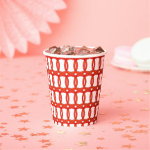 紙カップ – 赤で織りリングや輪
