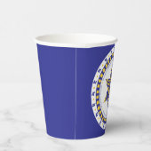 紙カップ「過ぎ越しの青/黄色の星」 8oz 紙コップ (右)