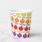 紙カップ"3Dドリードル" 8 oz. 紙コップ (正面)