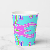 紙カップ、A鮮やかカラフルクラシックデザイン 紙コップ (裏面)