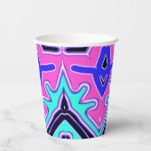 紙カップ、A鮮やかカラフルクラシックデザインPap 紙コップ (裏面)