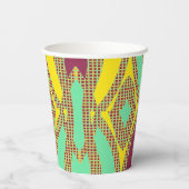 紙カップ、A鮮やかカラフルクラシックデザインPap 紙コップ (裏面)