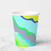 紙カップ、A鮮やかカラフルクラシックデザインPape 紙コップ (裏面)