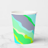 紙カップ、A鮮やかカラフルクラシックデザインPape 紙コップ (左)