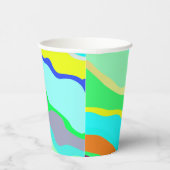 紙カップ、A鮮やかカラフルクラシックデザインPape 紙コップ (右)