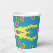 紙カップ、A鮮やかカラフルクラシックデザインPape 紙コップ (裏面)