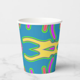 紙カップ、A鮮やかカラフルクラシックデザインPape 紙コップ