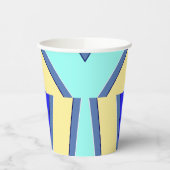 紙カップ、A鮮やかカラフルクラシックデザインPape 紙コップ (左)