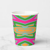 紙カップ、A鮮やかカラフルクラシックデザインPape 紙コップ (左)