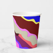 紙カップ、A鮮やかカラフルクラシックデザインPape 紙コップ (裏面)
