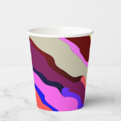 紙カップ、A鮮やかカラフルクラシックデザインPape 紙コップ (左)