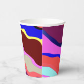紙カップ、A鮮やかカラフルクラシックデザインPape 紙コップ (右)