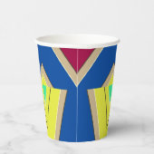 紙カップ、A鮮やかカラフルクラシックデザインPape 紙コップ (右)