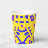 紙カップ、A鮮やかカラフルクラシックデザインPape 紙コップ (裏面)