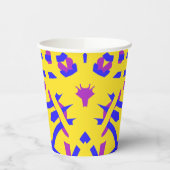 紙カップ、A鮮やかカラフルクラシックデザインPape 紙コップ (左)