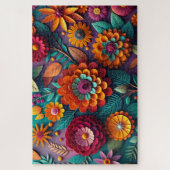 紙カラフルの花 ジグソーパズル (縦)