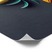 紙カラフルの花 ポスター (角)