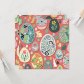 紙カラフルイースターエッグ カード (正面/裏面インサイチュ)