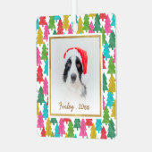 紙カラフルクリスマスツリーズペットの写真 メタルオーナメント (正面左)