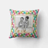 紙カラフルクリスマスツリーズ子供の写真 クッション (裏面)