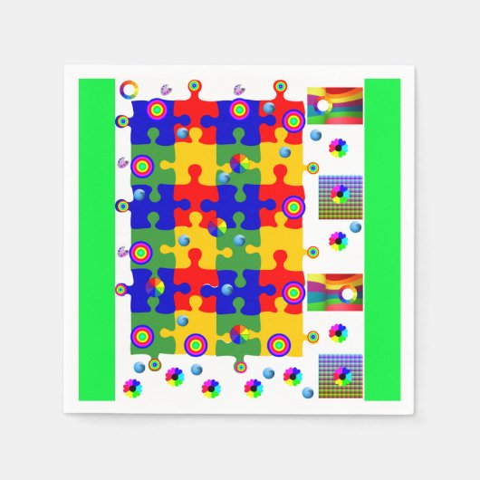 紙カラフルナプキン スタンダードカクテルナプキン (正面)