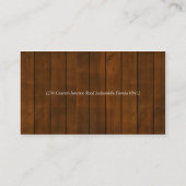 紙カードの万年筆が付いているヴィンテージの机 名刺 (裏面)