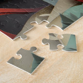 紙キツネを木の間に切る ジグソーパズル (側面)