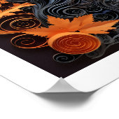 紙クイリングハロウィンウィッチアートプリント ポスター (角)