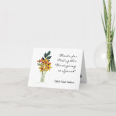 紙クイリングプリントサンキューホリデーノートカード サンキューカード (正面)