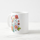 紙クイルの花 | おばあちゃんお気に入りの コーヒーマグカップ (正面左)