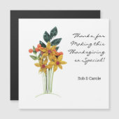 紙クイルフラワーサンキュー磁気カード (正面/裏面)