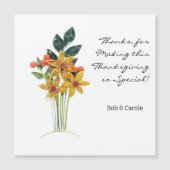 紙クイルフラワーサンキュー磁気カード (正面)