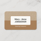 紙クラシックジョブシーカークラフトスタイル2カラー 名刺 (正面)