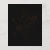 紙クラシー金ゴールドブラッククリスマスパーティー招待状 チラシ (裏面)