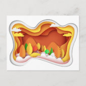 紙クラフトオータム紅葉 ポストカード (正面)