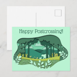 紙クラフトマママベアアンドキューブ ポストカード