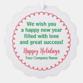 紙クリスマスオーナメントホリデーカード オーナメントカード (正面)