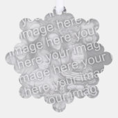 紙クリスマスフォトオーナメントすてきと小妖精や小人足 オーナメントカード (裏面)