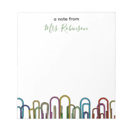 紙クリップカスタマイズ可能な先生評価 ノートパッド