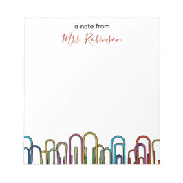 紙クリップカスタマイズ可能な先生評価 ノートパッド